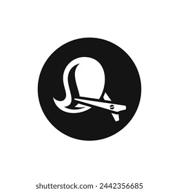 Haircut vector icon. Hairdressing salon icon.