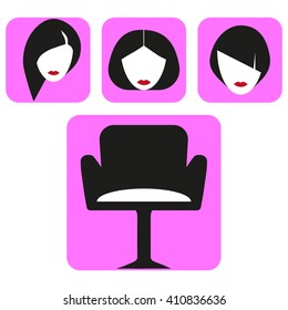 HAIRDRESSER, a beauty salon, an icon