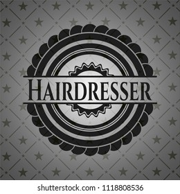 Hairdresser black emblem. Vintage.