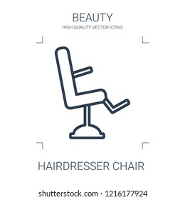 hairdresser chair icon. high quality line hairdresser chair icon on white background. from beauty collection flat trendy vector hairdresser chair symbol. use for web and mobile