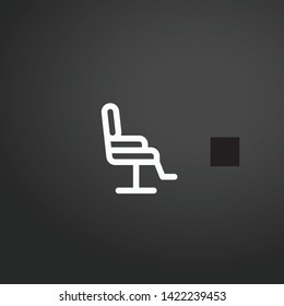 Hairdresser Chair vector icon. Hairdresser Chair concept stroke symbol design. Thin graphic elements vector illustration, outline pattern for your web site design, logo, UI. EPS 10.