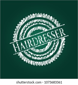  Hairdresser chalkboard emblem