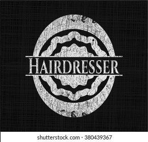 Hairdresser chalkboard emblem