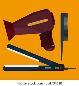 Hairdresser concept with salon  icons design, vector illustration 10 eps graphic.