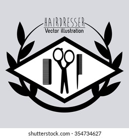 Hairdresser concept with salon  icons design, vector illustration 10 eps graphic.