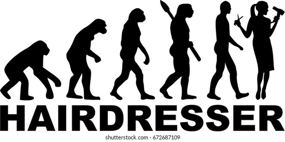 Hairdresser evolution woman