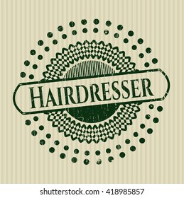 Hairdresser grunge stamp