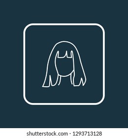 Hairdresser icon line symbol. Premium quality isolated straight hair element in trendy style.