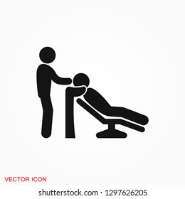 Hairdresser icon logo, illustration, vector sign symbol for design