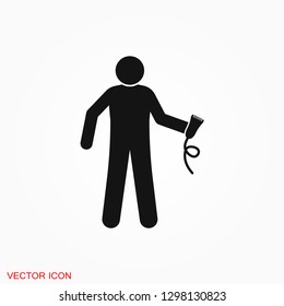 Hairdresser icon logo, illustration, vector sign symbol for design