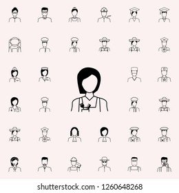 the hairdresser icon. Proffecions icons universal set for web and mobile