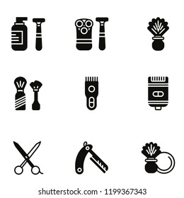 hairdresser icon set vector