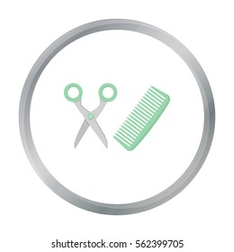 Hairdresser icon of vector illustration for web and mobile