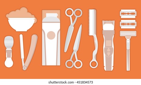hairdresser items, barbershop, beard care, electric shaver, tools wizard