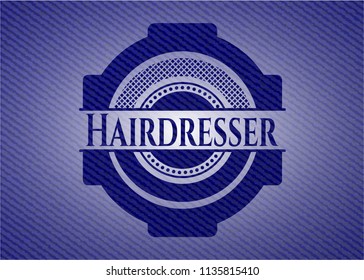 Hairdresser with jean texture