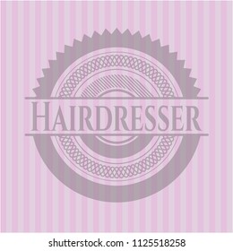 Hairdresser pink emblem