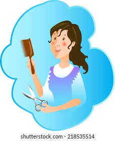 Hairdresser profession 