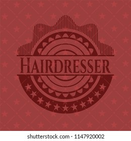 Hairdresser red emblem