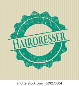 Hairdresser rubber grunge texture stamp