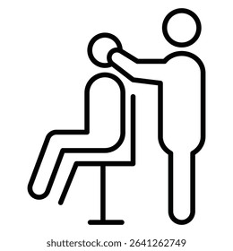 Hairdresser service icon simple flat icon vector symbol