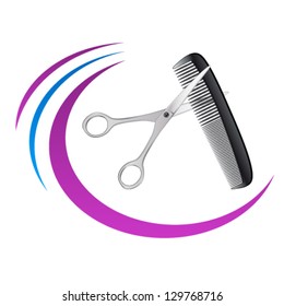 Hairdresser sign - vector illustration