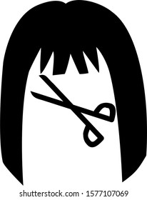 hairdresser symbol, haircut, vector icon