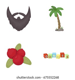 hairdresser, travel and other web icon in cartoon style.charity, food icons in set collection.