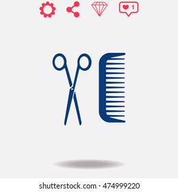 Similar Images, Stock Photos & Vectors of Hairdresser icon. Vector