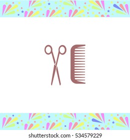 Hairdresser vector icon on white background. Isolated illustration. Business picture.