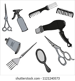 hairdresser vector illustration