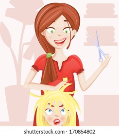 Hairdresser (vector illustration)
