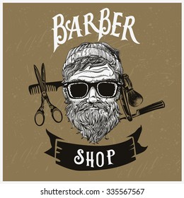 Hairdresser
Vector illustration logo in retro style