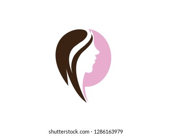 hairdresser woman beauy logo