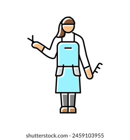 hairdresser worker color icon vector. hairdresser worker sign. isolated symbol illustration