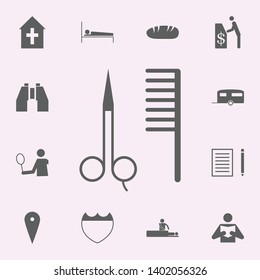 a hairdresser's place icon. signs of pins icons universal set for web and mobile