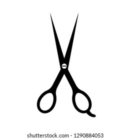 Hairdressers professional scissors icon isolated on white background