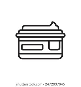Hairdressing Cream Outline Icon Vector Illustration