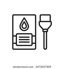 Hairdressing Dye Outline Icon Vector Illustration