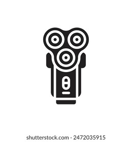 Hairdressing Electric Razor Filled Icon Vector Illustration