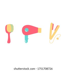 hairdressing equipment illustration beauty salon hair