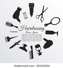 hairdressing icon design, vector illustration eps10 graphic 