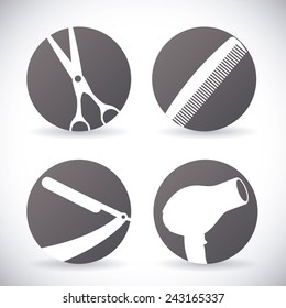 hairdressing icon design, vector illustration eps10 graphic 