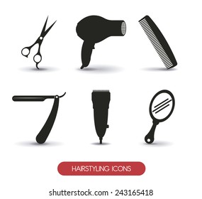 hairdressing icon design, vector illustration eps10 graphic 