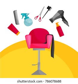 hairdressing icon design, vector illustration