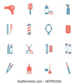 Hairdressing Icons Set 