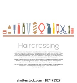 Hairdressing Icons Set 