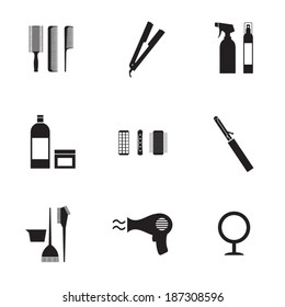 Hairdressing Icons Set 9