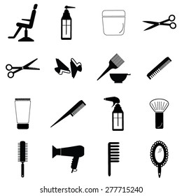 Hairdressing Icons Set Illustration Stock Vector (Royalty Free ...