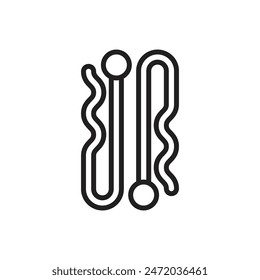 Hairdressing Pin Outline Icon Vector Illustration