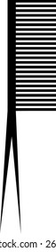 Hairdressing related objects silhouette set. Vector